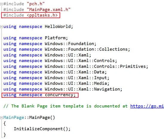 Hello World with Universal Windows Platform in C++