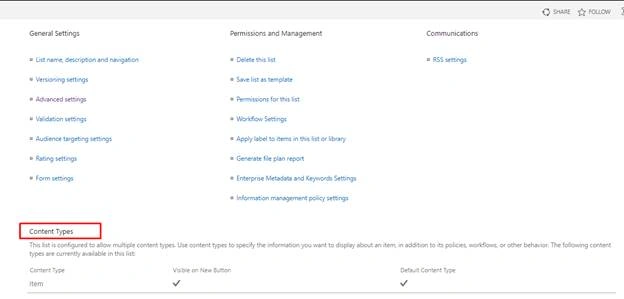 Content types