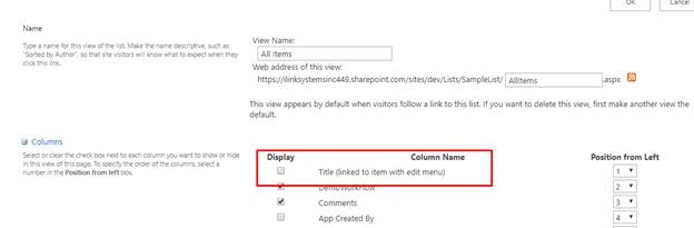 Column name