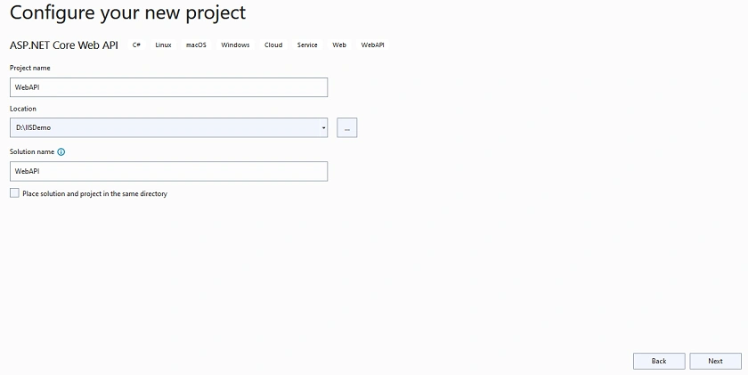NewProjectConfiguration
