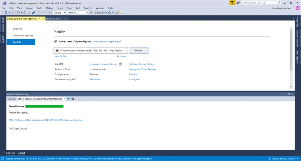 Host Bot In Azure For MS Teams