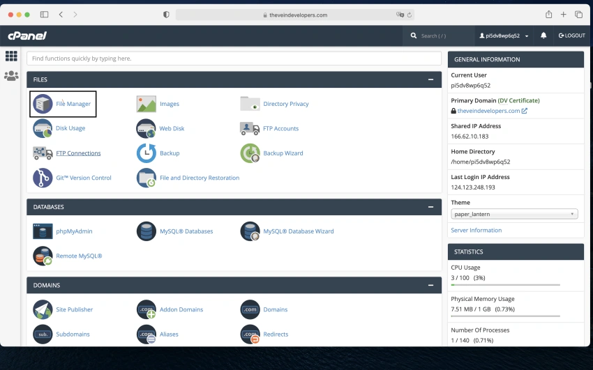 Hosting A Website Using Cpanel