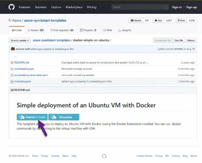 Hosting Docker Container on Azure Linux VMS 