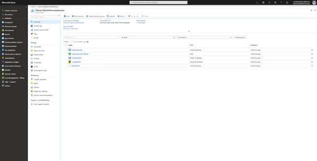 Hosting Docker Container on Azure Linux VMS 