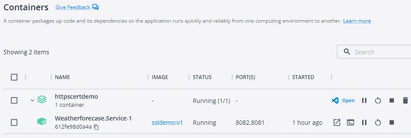 Hosting .NET Core Web API images with Docker Compose over HTTPS