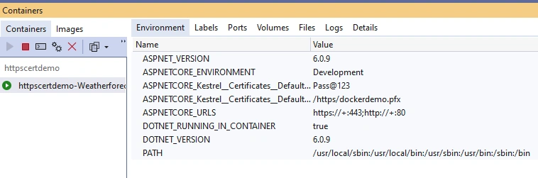Hosting .NET Core Web API images with Docker Compose over HTTPS