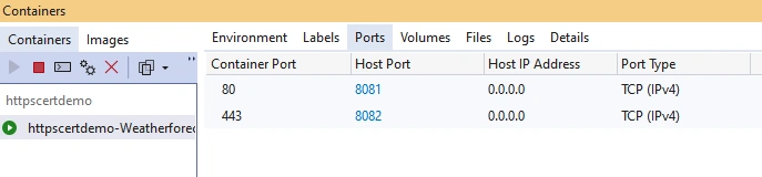 Hosting .NET Core Web API images with Docker Compose over HTTPS