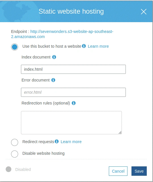 Hosting Static Website On Amazon S3