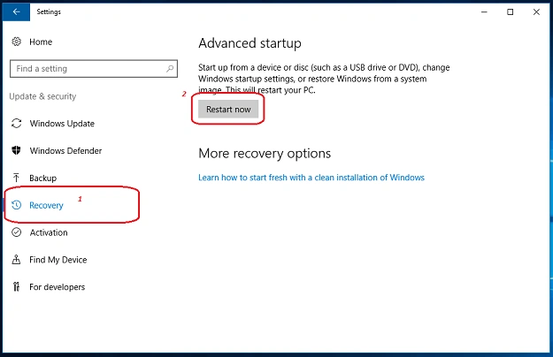 system settings