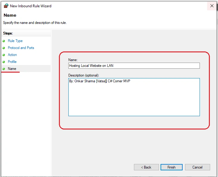 Access Website Hosted In IIS On LAN