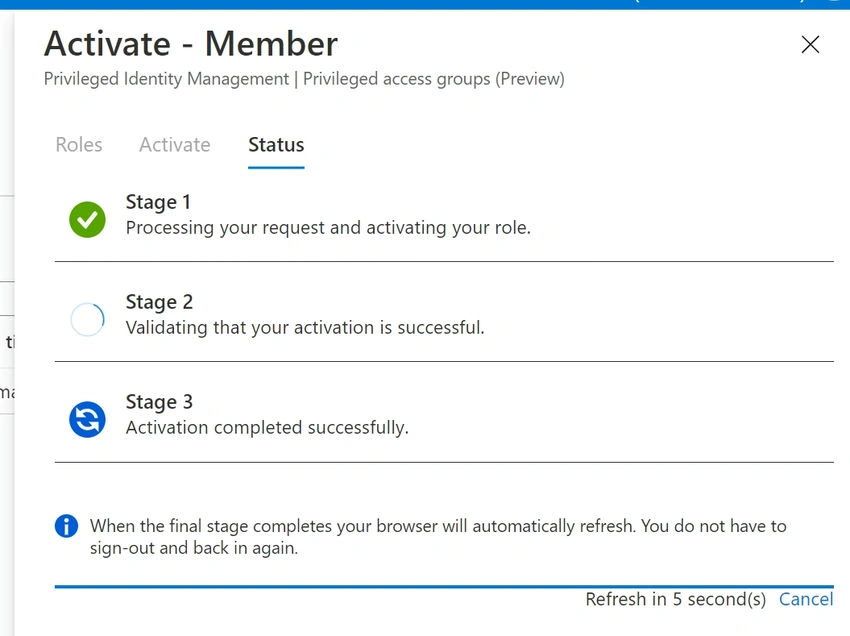 Activate member