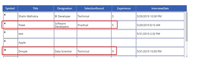 ​How To Add A Conditional Column With Unicode Symbols In PowerApps Blank Grid - PowerApps Grid View