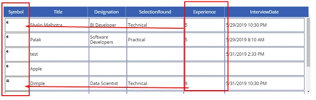 ​How To Add A Conditional Column With Unicode Symbols In PowerApps Blank Grid - PowerApps Grid View