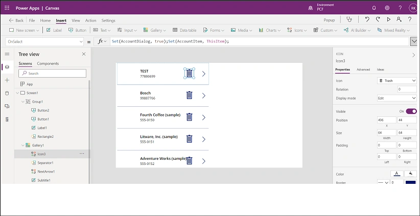 Power apps Canavs