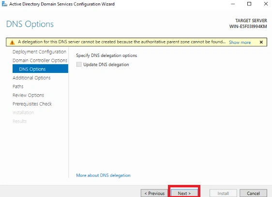 DNS options