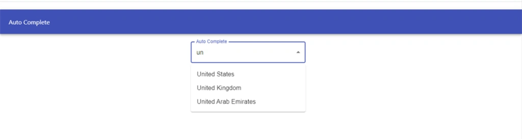 How To Add AutoComplete Textbox In React Application