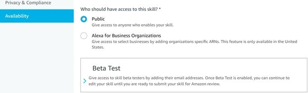 Alexa beta test