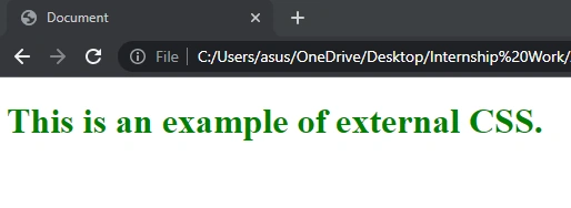 External CSS output image