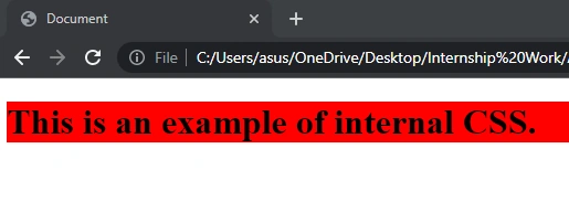 internal CSS output image