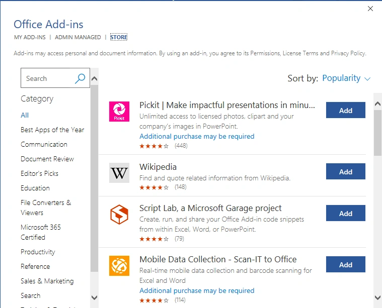 How to add Custom Add-ins to your Word