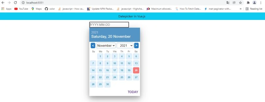 How To Add Datepicker in Vue.js App