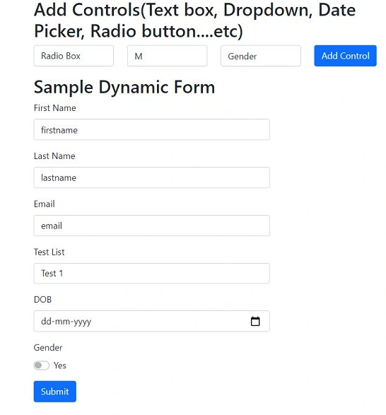 How to add dynamic controls with Reactive Forms validations in angular