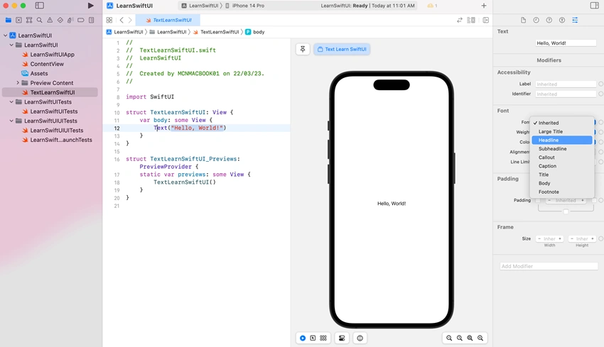How To Add Font, FontWeight To Text In SwiftUI