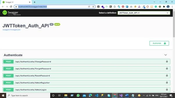 How To Add JWT Bearer Token Authorization Functionality in Swagger