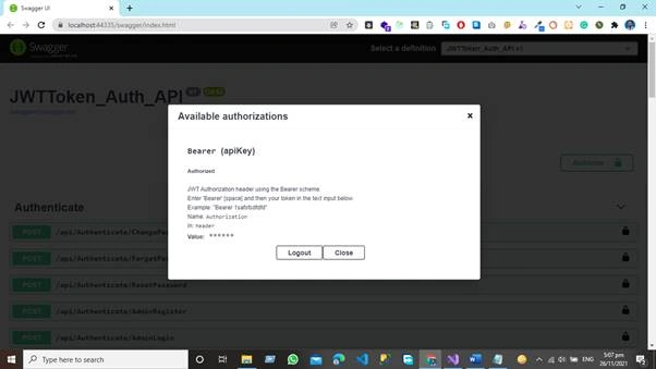 How To Add JWT Bearer Token Authorization Functionality in Swagger