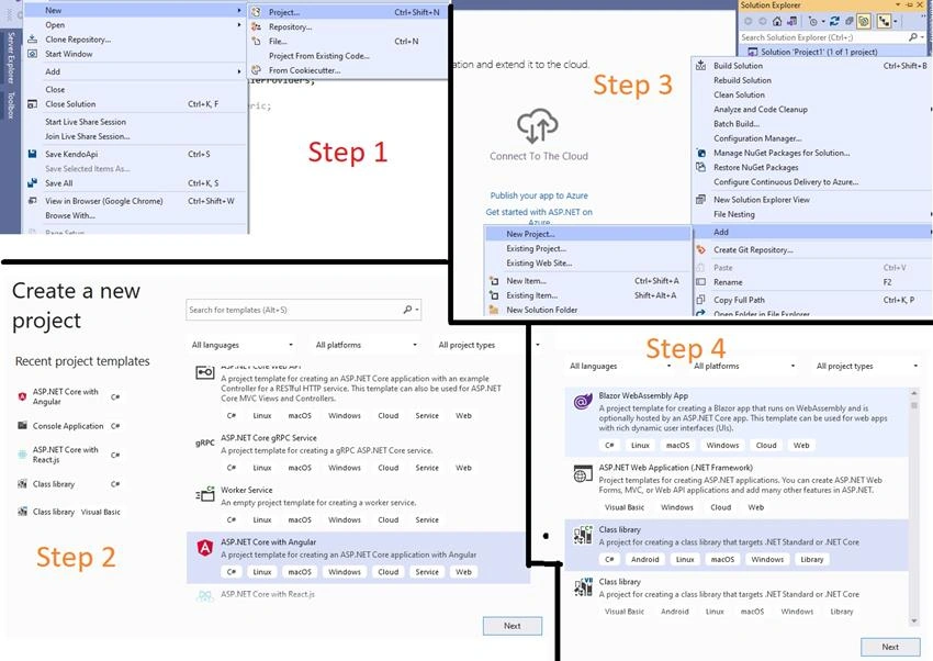 How To Add KendoUI Grid In Angular With .NET Core API With Multilayer Architecture