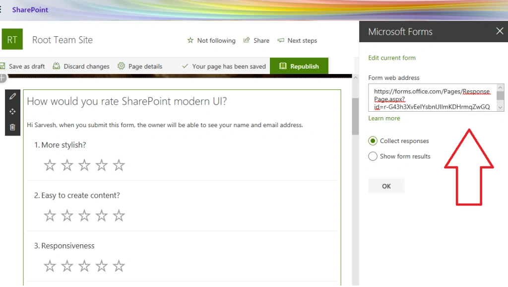 How To Add Quiz Or Survey On SharePoint Online Modern Page Using Microsoft Forms