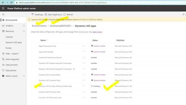 How to Add Sales App to D365 CRM Environment