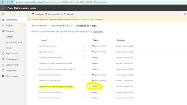 How to Add Sales App to D365 CRM Environment