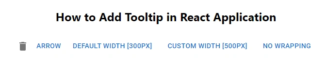 Tooltip in React