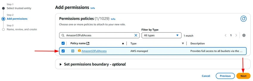 S3 full access