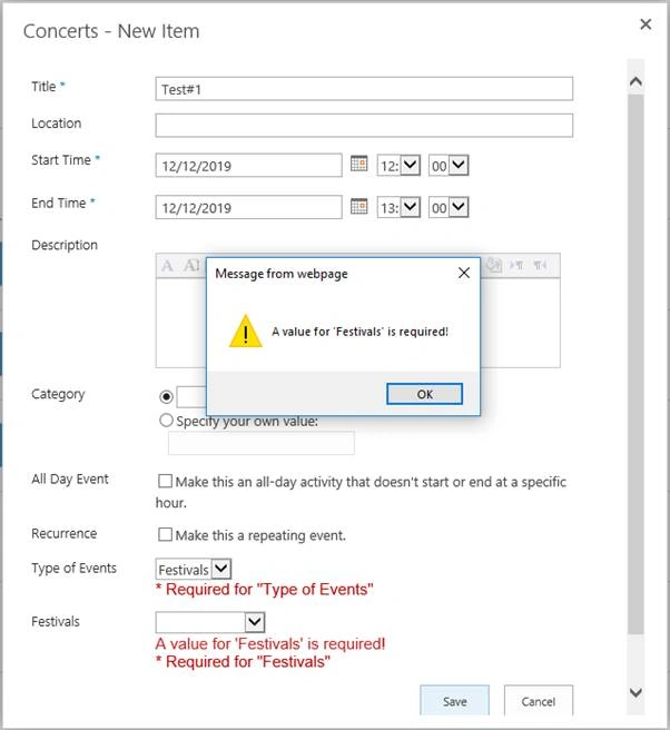 How To Apply Custom Validation On A SharePoint Form (New And Edit)