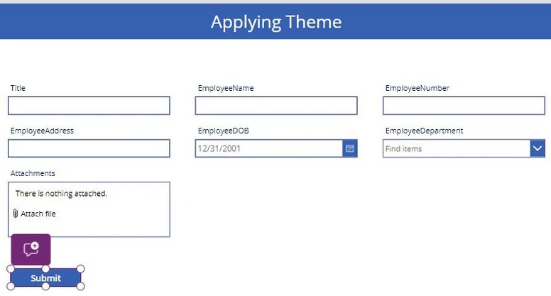 Applying theme