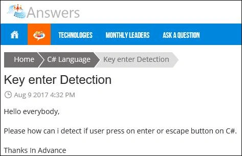 C# Corner forum