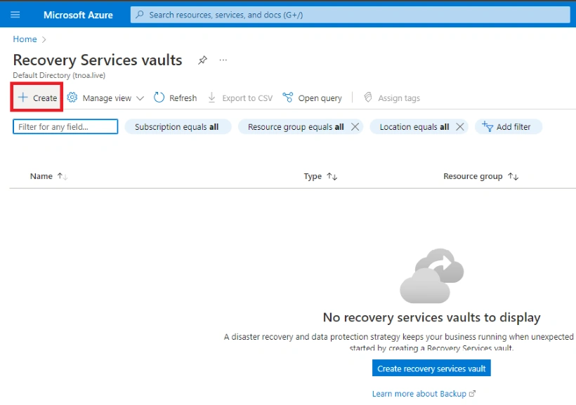How to Backup Virtual Machines by using Azure Portal