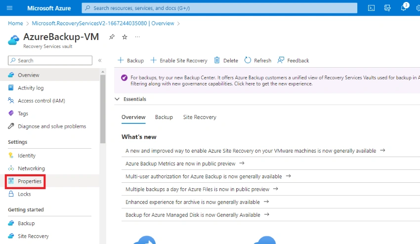 How to Backup Virtual Machines by using Azure Portal