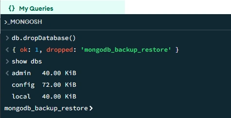Backup and Restore mongodb Database