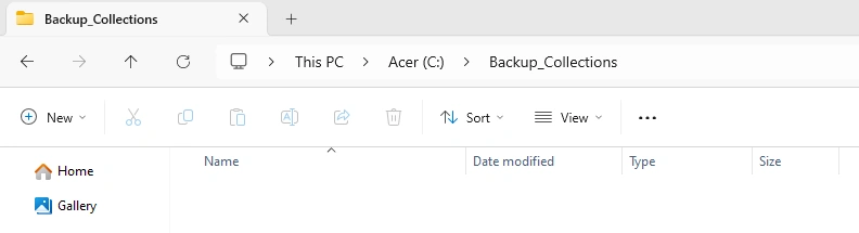 Backup and Restore Database Collection