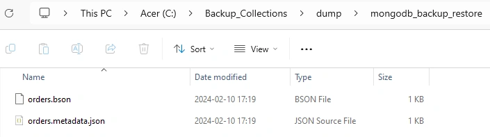 Backup and Restore Database Collection