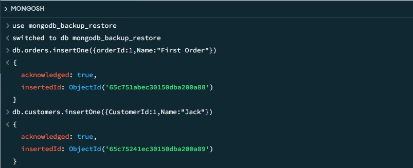 Create Sample mongodb Database