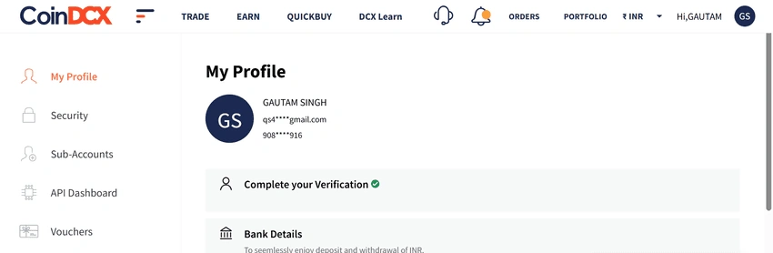 Coin-DCX Verification