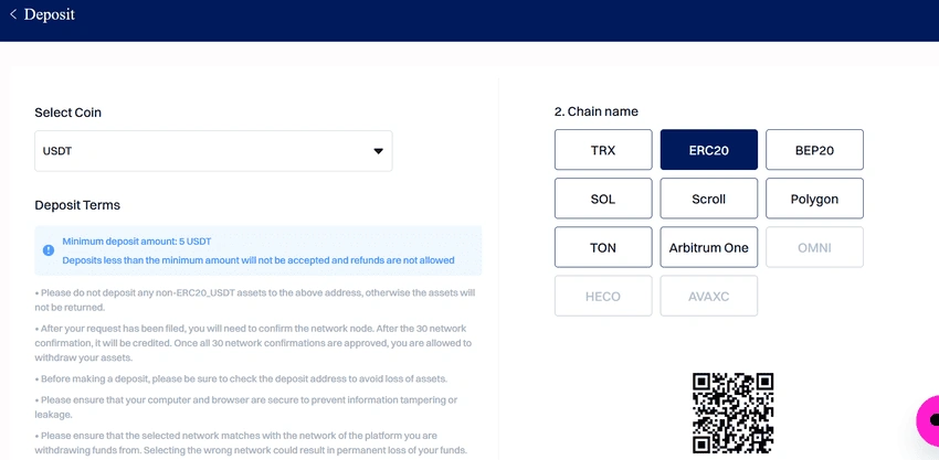 Deposit_Coinstore