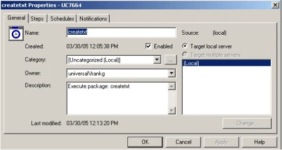 Click on properties