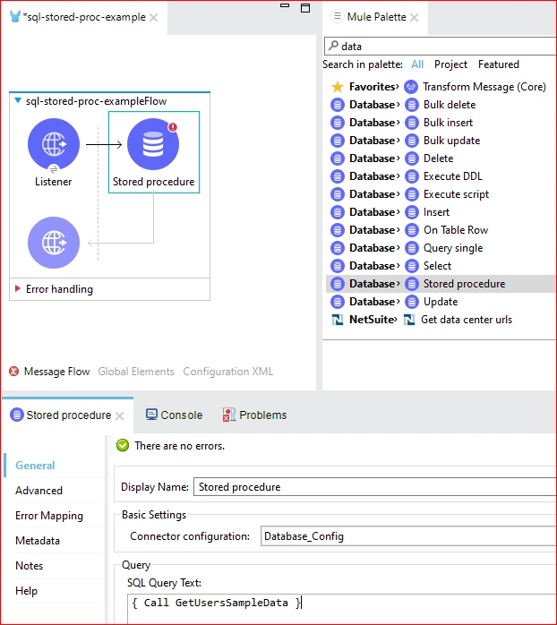 How to Call Stored Procedure with MuleSoft