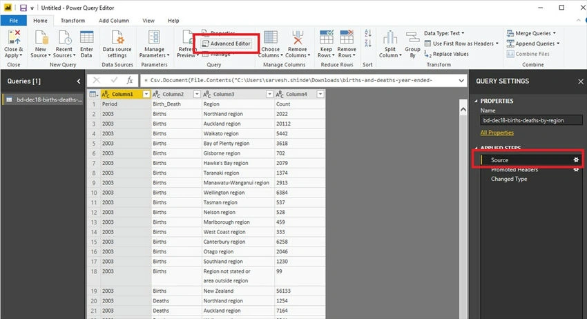 Advanced editor