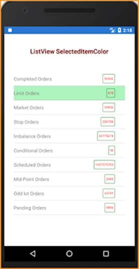 How To Change ListView SelectedItem Bg Color In Xamarin.Forms